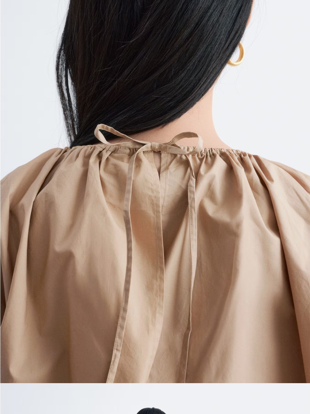Structural drawstring blouse - Picture 7 of 11